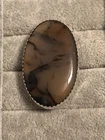 Montana Agate Ring Sterling Natural Stone Handmade Stamped BBT Sz 7 1/4