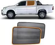 X-CAR Port Rear Window Sun Shade for Toyota Hilux Dual Cab 2005-2015 Magnetic Car Sun Blind Mesh