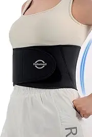 Neoprene Back Lumbar Support Belt Adjustable Compression Stretchy Anti Slip for work and Sports for Men and Women (BKB02, L)