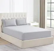Ddecor Home 1500 Thread count Premium Cotton Blend Combo Set Silver