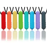 Chew Necklaces for Sensory Kids, 8 Pack Chewy Necklace Sensory