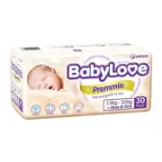 Babylove Premmie Nappies (1.5-3.0kg) 30 Pack