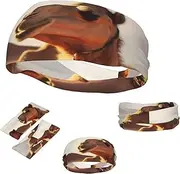 FJWSLCH Camels Rest Desert Headbands for Women Men Non Slip Workout Sweatbands Adjustable Sports Hair Bands Elastic Head Bands Moisture Wicking Hairband for Running, Cycling, Yoga, Spa