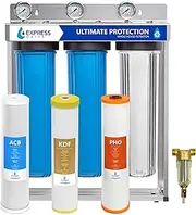 Express Water Ultimate Protection Pro Whole House Water Filter System with Spin Down Sediment Filter | 4-Stage Water Filtration, Heavy Metal Anti-Scale, Long Lasting Whole Home Water Filter