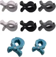 8 Pack Color Mixing Stroller Clips Pegs to Hook Muslin and Toys Seat Cover Blank