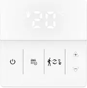 WiFi Thermostat Tempe ure Controller for Electric Floor Heating 16A Control Weekly Programmable APP/Voice Control Compat with Home/White One Size