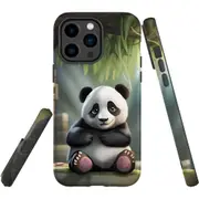 For iPhone 14 Pro Max Tough Protective Cover, Happy Panda
