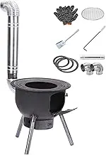 DONGXIAO Enlarged Firewood Opening, Removable And Easy To Carry,Wood Camping Stove,portable Wood Burning Stove, For Outdoor Camping, Tent Heating, With Mounting Accessories(73cm/28.7in)