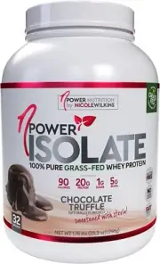 Grass Fed Whey Protein Isolate Powder, Chocolate Truffle, 20g Protein, 5g BCAA,