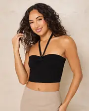 [Mooloola] Mooloola Women's Robie Halter Top in Black 0 Black