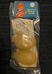 Vintage Walnut Shell Game - New In Packaging - Made In Hong Kong 50s/60s