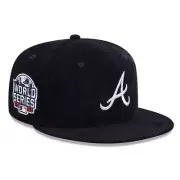 Men's Atlanta Braves New Era Navy Throwback Corduroy 59FIFTY Fitted Hat Size 8