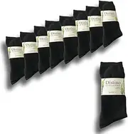 [Distino Of Melbourne] Mens Bamboo Dress Socks - Men's Bamboo Fibre Black Business Socks - 9 Pack Deal