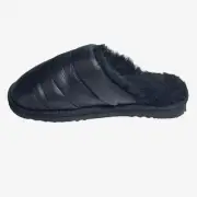 Alpine Design Slippers Womens Size 10 Lara Black Sherpa Puffer Wool Blend