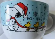 Peanuts~Snoopy~Lg.21 Oz. Ceramic “HO HO HO”~Christmas SOUP/CUP~NEW~FAST SHIPPING