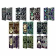 HEAD CASE AZTEC ANIMAL FACES LEATHER BOOK WALLET CASE FOR APPLE iPOD TOUCH MP3
