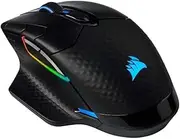 CORSAIR Dark CORE RGB PRO Wireless FPS/MOBA Gaming Mouse – 18,000 DPI – 8 Programmable Buttons – Sub-1ms Wireless – iCUE Compatible – PC, Mac, PS5, PS4, Xbox – Black