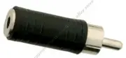 Lot50 Mono 1/8"Female Jack~RCA Male Plug Audio/Sound Cord Adapter,3.5mm{NO CABLE