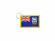 Keychain keyring embroidered patch double sided flag falklands islands