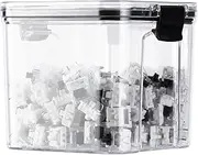 Sumgsn Modern Keyboard Switch Storage Box, 700ml Transparent Sealed Tank, 4*4.5*3.7 inches, Gaming, Office