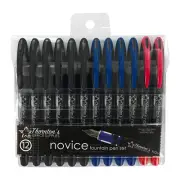 Thornton's Office Supplies Novice Disposable Fountain Pens, Fine Point, Assorted