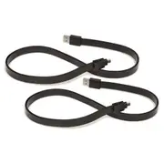 2PK Tylt Syncable 30cm USB-Type A To Micro-USB Flat Ribbon Data Cable - Black