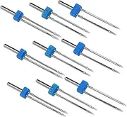 Angoily 9Pcs Sewing Machine Twin Needles Portable Stitching Needles for DIY Crafts Compatible with Machines Durable Practical for Sewing Projects