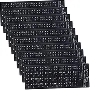 Veemoon 10pcs Keyboard Stickers Wrist Letter Stickers Laptop Stickers Mouse Pad Keyboard Label Stickers Wireless Keyboard Skin Keyboard Cover Laptop Key Stickers Black