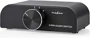 Nedis Analog Audio Switch | 4-Port Port(s) | Connectors - Input: 1x 3.5mm Audio Input / 3X (2X RCA Female) | Connectors - Output: 1x (2X RCA Female) | Manual | Metal | Anthracite