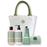CRABTREE AND EVELYN PEAR AND PINK MAGNOLIA HAND TOWEL AND CANVAS TOTE SET BNWT