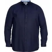 Men's D555 by Duke D555 Mens Big Size Oxford Button Down Collar Cotton Long Sleeve Shirt With Breast Pocket Navy 6xl