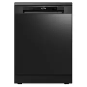 Omega 60cm Freestanding Dishwasher Black Stainless Steel. ODWF6014BX