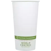 World Centric's , Paper PLA-Lined 20 Ounce Coffee Cup, 100 Pack