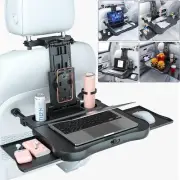 Car Back Seat Tray Table, Stable Foldable Auto Backseat Food Trays Desk for Rear