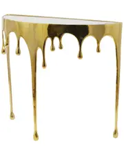 Peyton Lane Shaded Glass-Top Drip Console Table