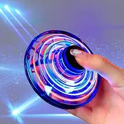 Ifly Flying Spinner Mini Drone UFO Toys for Kids Hand Controlled Operated Ball Popular Gift Spinning and Fly Like Boomerang with Led Light Blue