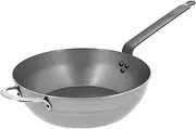 [DE BUYER] Mineral B Carbon Steel Country Fry Pan - 12.5” - Ideal for Sauteing, Simmering, Deep Frying, Stir Frying & One-Pan Meals - Naturally Nonstick - Made in France