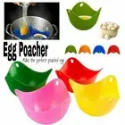 Egg Poacher Silicone Poaching Cups Boil Microwave Stove Top Cook Egg 4pcs