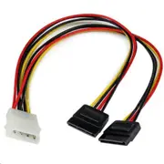 StarTech.com PYO2LP4SATA LP4 to SATA Power Splitter Cable - 30cm LP4 to 2x SATA - 12 inch [PYO2LP4SATA]