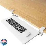 NearHub Large Keyboard Tray Under Desk Pull Out with Extra Sturdy C Clamp Mou