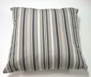 Outdoor Patio Throw Pillow ~ Agora Rayure Gris Stripe ~ 15 x 15 x 4 **NEW**