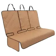 Dog Car Seat Cover - Waterproof, Non-Slip Back Seat Protector - Tan Pet Liner...