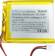 DC 3.7V 5000mAh 955565 li-ion Lithium Ion Polymer Battery Replacement for DIY 3.7-5V Electronic Product, Mobile Energy Storage Power Supply