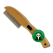 Alcott Bamboo Groom Flea Comb with 77 Rotating Pins For Dogs