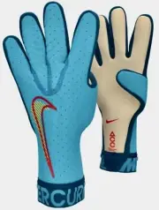 NIKE Mercurial Touch Elite Chlorine Blue GK Goalkeeper Gloves Mens Unisex Sz 6