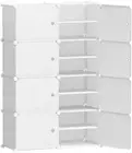 Shoe Rack Storage Cabinet 8 Cubes DIY Box Drawers Organiser Shoes Shelf Stand...