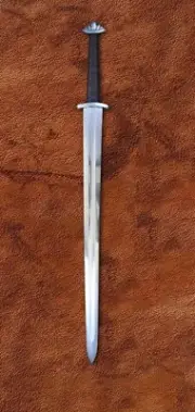 40" HAND FORGED HIGH CARBON STEEL GUARDIAN SWORD, VIKING LONGSWORD WITH/SCABBARD