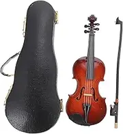 1 Set Violin Ornaments Decor Violin Instrument Figurine Mini Violin Model Violin for Miniature Guitar Toy Wood Violin Adornment Exquisite Violin Model Realistic Violin Model TOPPERFUN