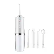 Portable Oral Irrigator USB Rechargeable Dental Pulse Water Flosser Jet 220ML Water Tank Waterproof Teeth Cleaner Whitening Tool