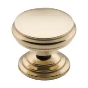 3679 Cupboard Knob Flat Polished Brass D25xP20mm